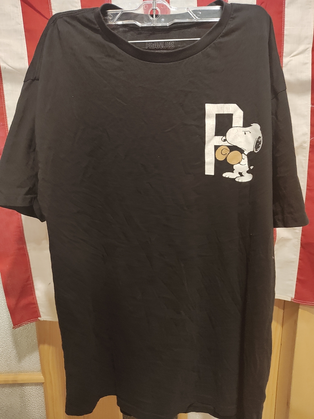 Peanuts Snoopy Men's Black Graphic T-Shirt